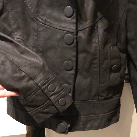 Chocolate colored and flawless leather jacket. SzM - Picture 5 of 7